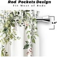 thumbnail image 5 of Sage Green Kitchen Curtains and Valances Set of 3 Spring Summer Leaf Kitchen Curtains Set Kitchen Valances for Windows Treatment Tiers for Bathroom, 5 of 6