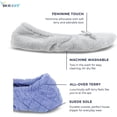 thumbnail image 2 of isotoner Women's 2 Pack Ballerina Slipper Quilted and Solid Ballet Flat 5-6 Periwinkle Quilted, Ash Solid, 2 of 7