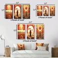 thumbnail image 4 of Designart "Japanese Geisha under the Full Moon II" Asian Woman Framed Wall Art Set Of 3 - Red Woman Asian Frame Canvas Set For Living Room Decor, 4 of 7