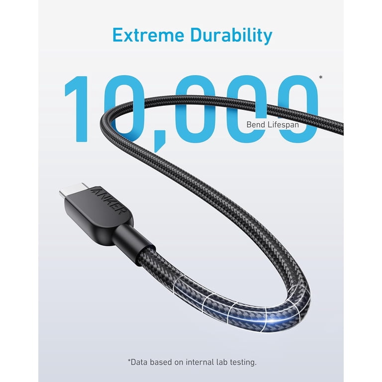 Anker USB-C to USB-C ケーブル 240W 2本セット Anker, USB C to USB C Cable, 240W, Fast Charge, 10 ft, 2 Pack