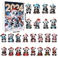 thumbnail image 2 of Countdown Sets 2D Christmas Home Panda Ornaments With Santa Hat Holiday Advent Calendar Tree Decorations 2024 Christmas Tree Set, 2 of 7