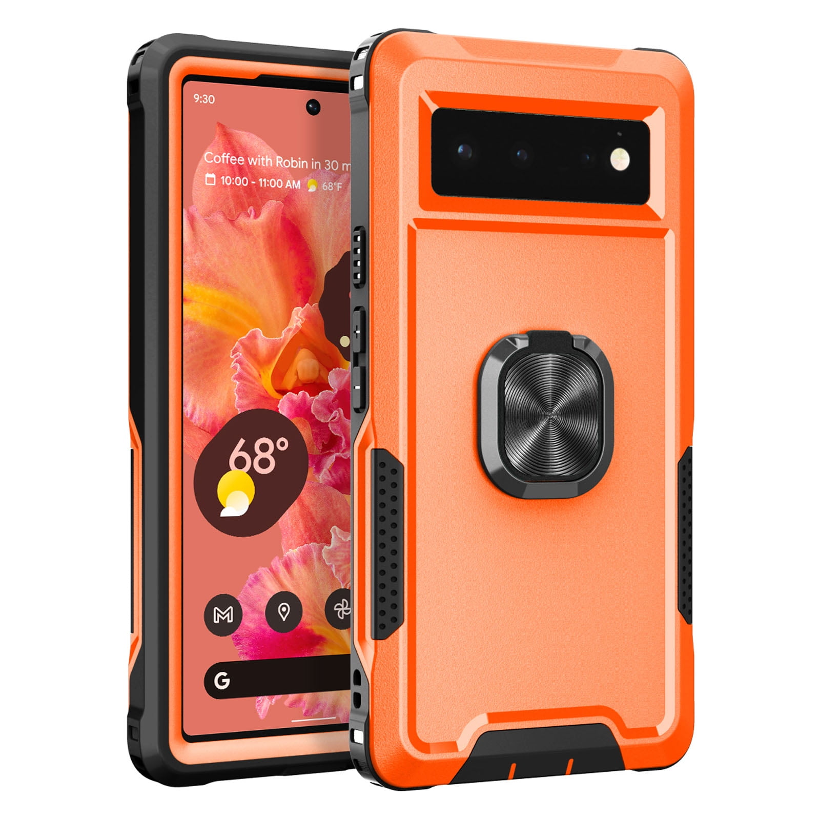 Dteck Google Pixel 6 Case, Google Pixel 6 Case with Finger Ring Holder