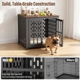 thumbnail image 2 of TIME RAY 26" Dog Crate Furniture, Heavy-Duty Metal Dog House, Decorative Pet House that Doubles as an Indoor Side Table, Antique Black, 2 of 7