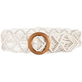 thumbnail image 1 of Ceinture Tressée pour Femmes, Ceinture en Paille Tissée, Décoration de Robe, Blanc, 1 of 5