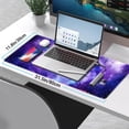 thumbnail image 3 of Galaxy Gaming Mouse Pad Large,XL Desk Pad Computer Mouse Pad for Keyboard with Stitched Edges, Anti-Slip Base,Waterproof Mousepad,Big Mouse Pad for Gamer,Office &Home(Purple,31.5" x 11.8"), 3 of 6