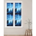 thumbnail image 2 of Window Privacy Film Black Wolf Night Stained Glass Window Film Decorative Sun Block Window Cover Abstract Forest Silhouette Starry Window Clings Static Adhesive Sticker for Bathroom 17.7"x78.7", 2 of 7
