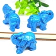 thumbnail image 4 of K-KED Natural Blue Turquoise Quartz Crystal Baby Elephant Carved Stone Minerals Energy, 4 of 6