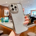 thumbnail image 2 of Compatible with iPhone 14 Pro Max Case Glitter Sparkly Luxury Plating Bumper Transparent Cover Camera Lens Protection Shockproof Case for iPhone 14 Pro Max 5G (6.7 inch) (Silver), 2 of 6