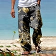 thumbnail image 2 of WEAIXIMIUNG Thermal Pants Men Work Male Summer Breathable Linen Like Trousers All Print Printed Tether Wide Leg Pants, 2 of 5