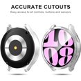 thumbnail image 2 of czcpp- [2+ 4] Pack Protecteur d'Écran pour Samsung Galaxy Watch 6 40mm, 2 Étui Rigides de Protection PC + 4 Protecteurs d'Écran en Verre Trempé pour Galaxy Watch 6 40mm Accessoires Clair+clair, 2 of 4