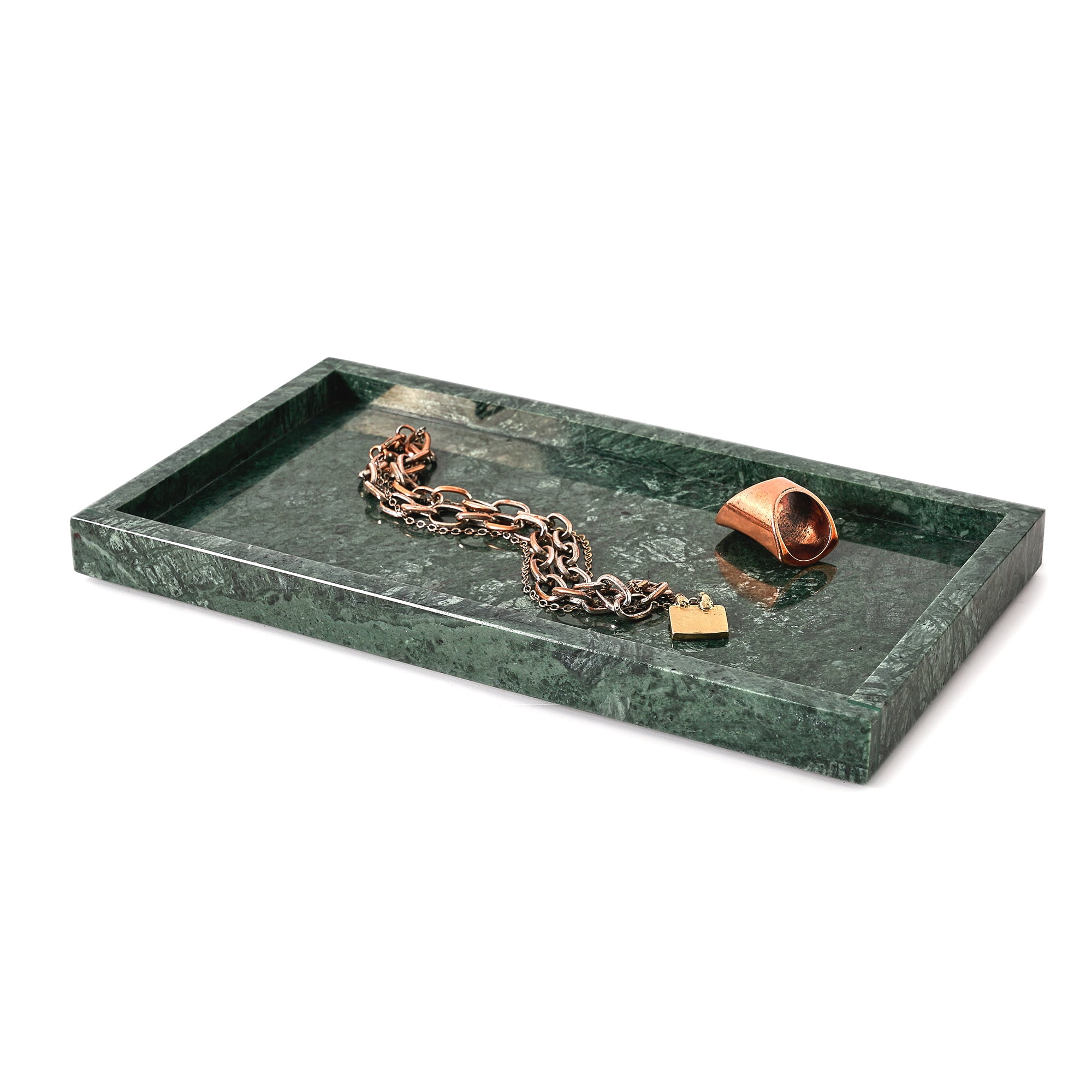 Beautiful Marble Tabletop Tray by Drew Barrymore, Thyme Green 10.63" X 5.9"