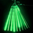 thumbnail image 2 of High Brightness 10 Tube 360 LED 12 Inch Meteor Shower Rain Lights Cascading Falling Rain Outdoor Lights for Christmas Roof Eaves Tree Decoration Icicle Raindrop, 2 of 10