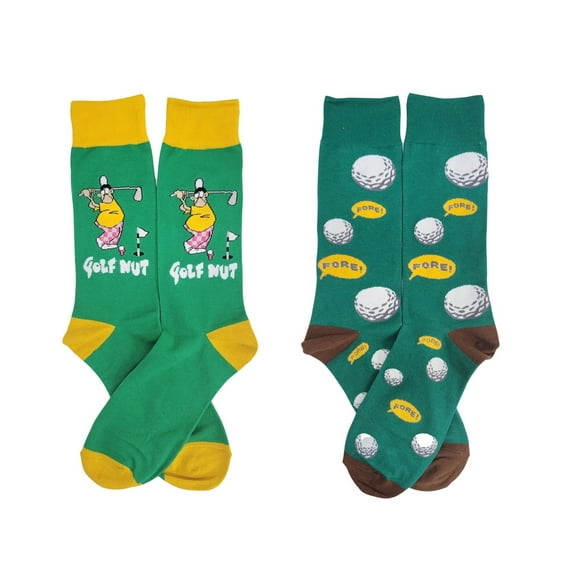 The Golf Nut Set of Socks (Two Pairs) for the Avid Golfer