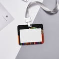 thumbnail image 6 of Naloa Chameleon Panther On Colored Pencils Card Badge Holder Work Badge Sleeve for Office, School, Factory, ID Credit Cards, Driver Licenses and Passes, 6 of 7