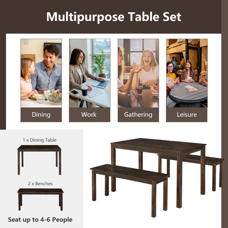 Finihen Dining Set, Dining Table Set, 3 Pieces Modern Studio Collection Table, for Home, Restaurant, Coffee Finihen Dining Set, Dining Table Set, 3 Pieces Modern Studio Collection Table, for Home, Restaurant, Coffee