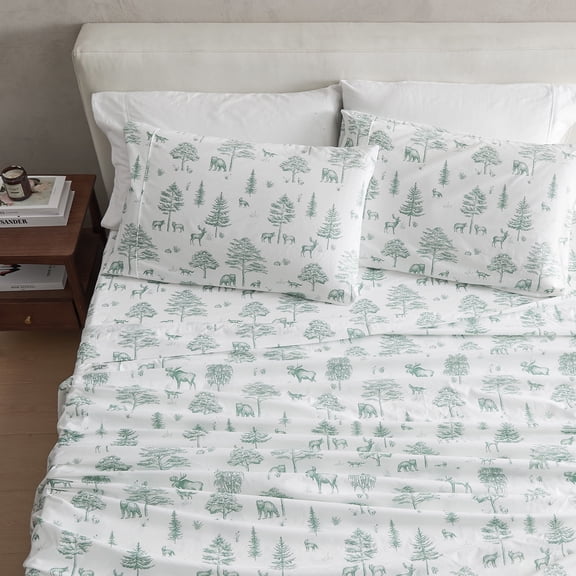 Great Bay Home Rustic Inspired Microfiber Sheet Set, King, 4 Pieces