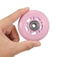 thumbnail image 5 of Uxcell 2.8" OD Inline Skate Wheels with Bearings 82A Skate Replacement, Light Pink 8 Pack, 5 of 6