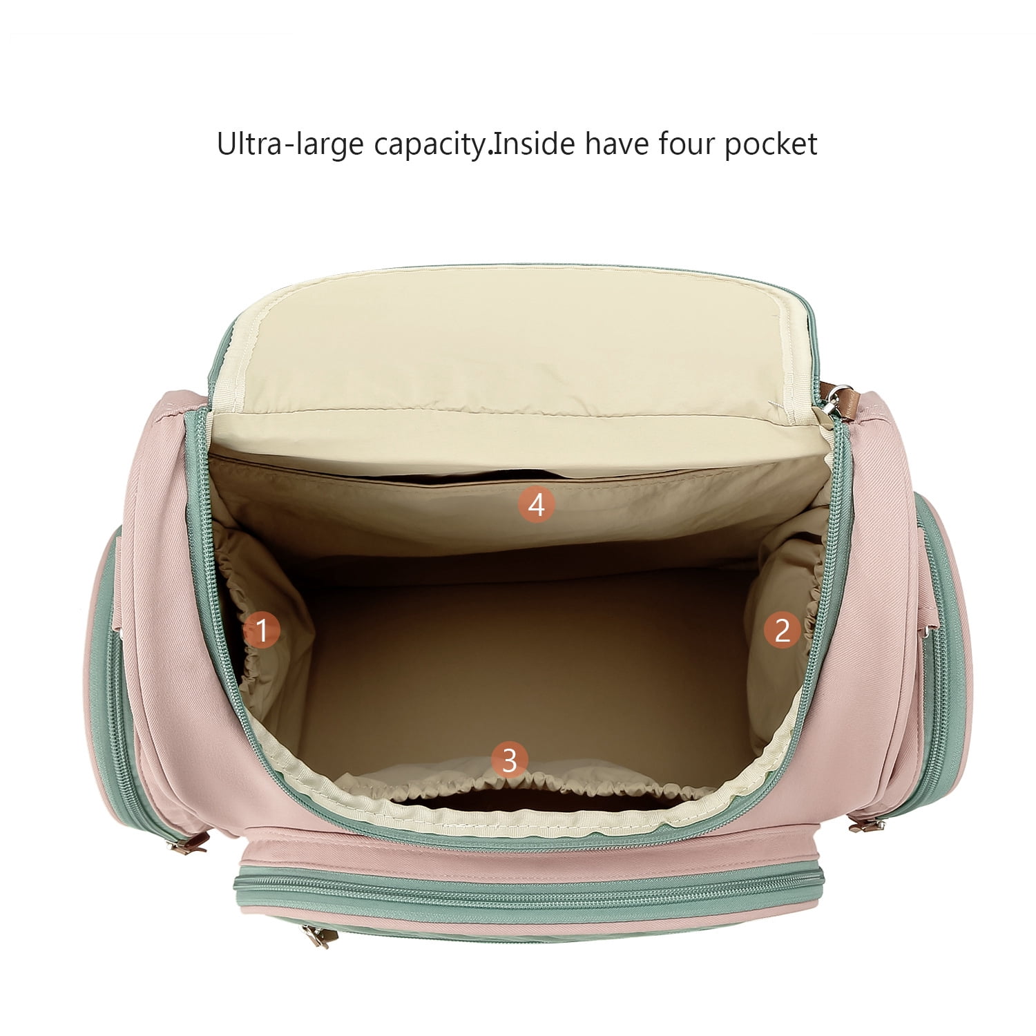 Mommy Bag, Maternal Child Bag, Outdoor Lightweight Handbag, Large-Capacity Backpack for Baby, Diaper Baby Bottle Storage Bag(Pink）)