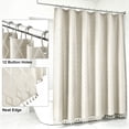 thumbnail image 3 of LVRLVR 1Pc Diamond Jacquard Shower Curtain Set, Heavyweight Polyester, Tassel & Hookless 2 Styles, Bathroom Curtain with Liner or Hooks, 3 of 8
