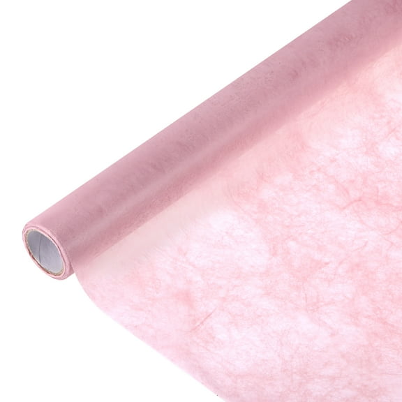 1-Roll Korean Cotton Wrapping Flower Paper, 29.5ft x 22.8 Inch/ 9m x 58cm Waterproof Floral Wrapping Cotton Paper for Bouquets/Gift Packaging [Rose]