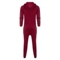thumbnail image 6 of Baqcunre Men Pure Color Splicing Autumn Winter Casual Hoodie Print Zipper Solid Jumpsuit,S,One Piece Jumpsuit,Men'S Pants,Full Body Jumpsuit,Hoodies For Men,Mens Fashion,Red, 6 of 9