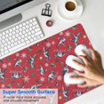 thumbnail image 4 of Long Mouse Pads for Desk,Red Cartoon Dinosaurs Snowflakes Pattern Desk Mats on Top Of Desks, Desk Mouse Pad Extra Large with 3mm Non-Slip Base and Stitched Edge for Gaming,Office,Work,Home 31.5"x11.8", 4 of 6