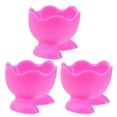 thumbnail image 3 of WORGEOUS 9 pcs Silicone Egg Cup Holders Boiled Egg Serving Cups Creative Heat Resistant Egg Cooker Cups (Red), 3 of 8