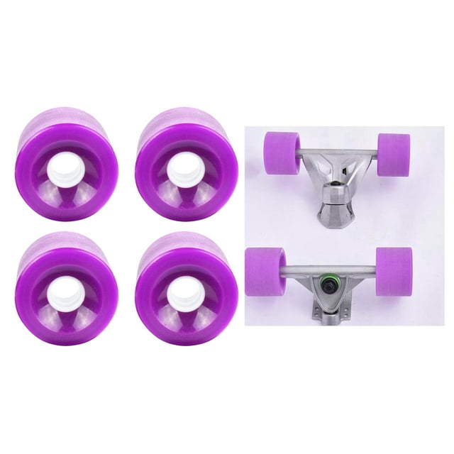 4Pieces Longboard Wheels Set 70x51mm Skate Board PU Roller 78A Wheel