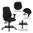 thumbnail image 3 of Scranton & Co Mid Back Fabric Swivel Office Chair in Black, 3 of 9