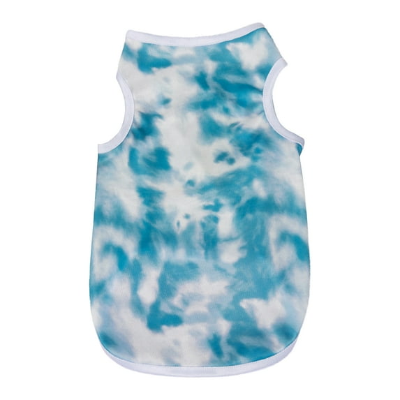 Durable Dog Clothes - Close-fitting Photo Props - Tie Dye Dog Vest for Teddy - Fine Workmanship - No Pilling Polyester