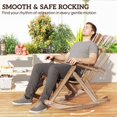 thumbnail image 3 of Carbonized Wood Outdoor Rocking Chair - Oversized Adirondack Patio Rocker with High Back & Slatted Seat - Perfect for Porch, Deck & Garden Relaxation, 3 of 7