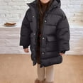 thumbnail image 2 of Children Boy Girl Collared Neck Parkas Jacket Hooded Outfits for Kid Long Warm Thick Puffer Hooded Plain Fall Winter Jacket 2026 Clothing Fashion, 2 of 6