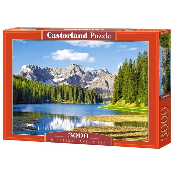 3000 Piece Jigsaw Puzzle, Misurina Lake, Italy, Mountain landscape, Italian Alps, Charming view, Adult Puzzle, Castorland C-300198-2
