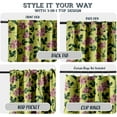 thumbnail image 3 of Vargottam Cotton Curtains - 90" Long Drapes for Tall Windows or Balcony Doors - Set of 2 Panels, 52"x90" - Light Filtering Pockets/Tab Drapes, 3-in-1 Hanging - Ethnic Bloom Vine Print (Yellow), 3 of 8