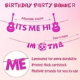 thumbnail image 4 of ZYNERY Pink Tablecloths Banner Circle Dot Garlands Kit for Rainbow Birthday Party,Happy Birthday Banner Plastic Party Decorations, 4 of 7
