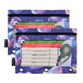 thumbnail image 2 of 2 Pack Flip Folders with Clear PVC Window Binder Pouches 3-Ring Binder Organizer for Office & Home Pink-purple Hearts, 2 of 6