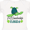thumbnail image 4 of Inktastic Fort Lauderdale, Florida Happy Sea Turtle Boys or Girls Long Sleeve Baby Bodysuit, 4 of 5