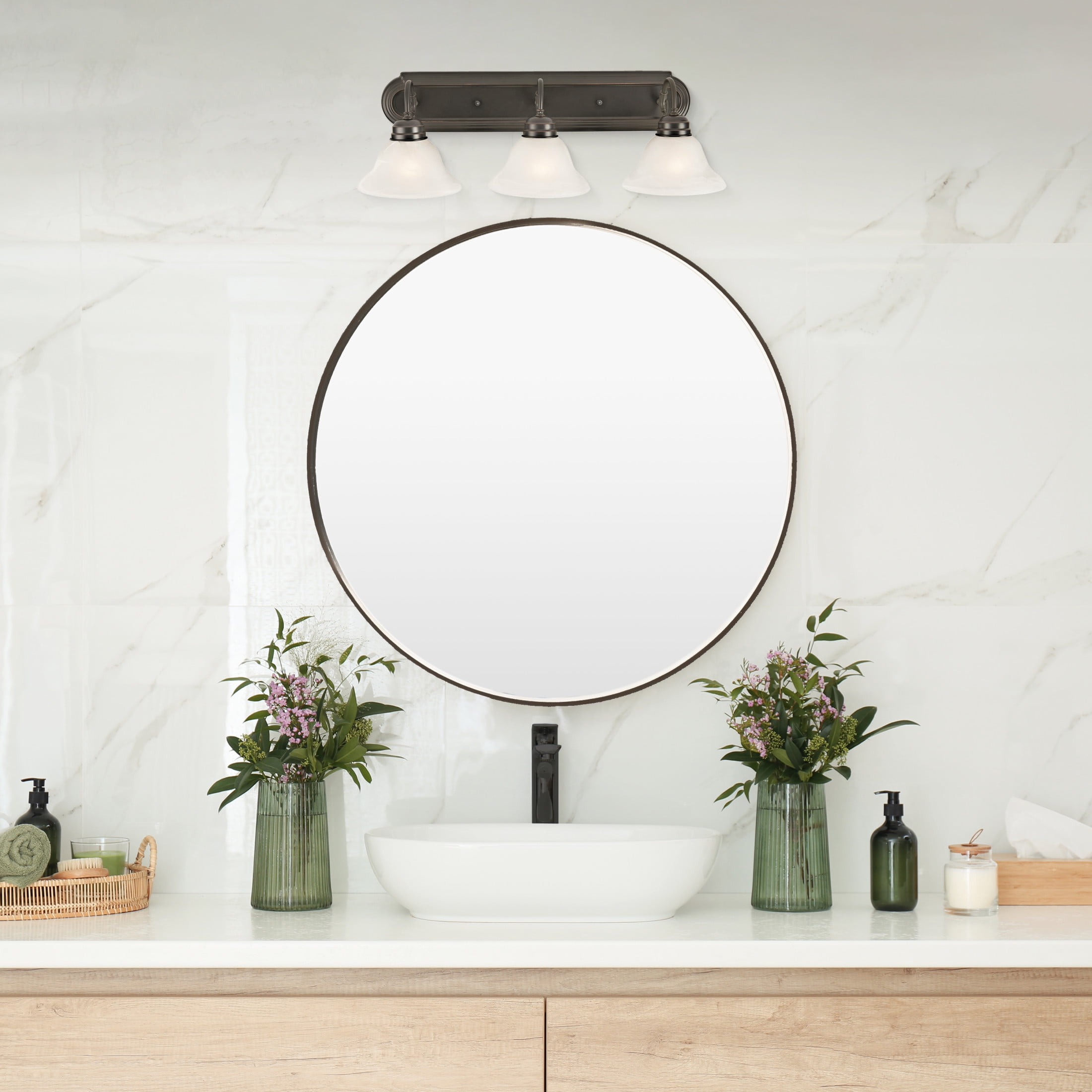 Design House Millbridge 3-Light Dimmable Wall or Vanity Light, Oil Rubbed Bronze
