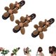 thumbnail image 1 of Pinzas rectas con diseño de pico de pato y flores retro, horquilla y pinza recta con diseño de pico de pato y flores retro, pinzas para el pelo elegantes con forma de flor plana y fuerte, de color mat, 1 of 8
