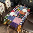 thumbnail image 4 of Pioneer Flower Floral Print Pattern Rectangle Tablecloth 60"x102",Waterproof Polyester Rectangle Table Cloth, Wipeable Spillproof Polyester Tablecloth for Dining, Camping, Indoor and Outdoor, 4 of 6