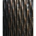 thumbnail image 3 of 3 Panel Foldable Room Divider with Patterned Wood Panelling, Brown - Saltoro Sherpi, 3 of 6