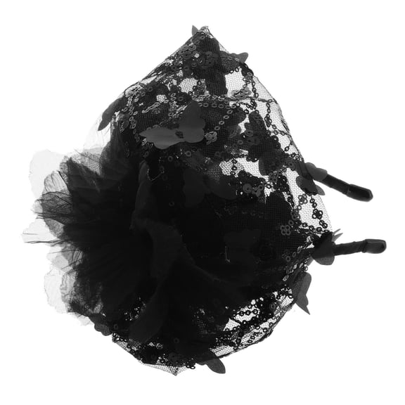 OUNONA Decorative Tea Party Hairband Fascinator Headband For Women Versatile Styling Black 1Pack