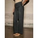 thumbnail image 4 of Pantalones Vaqueros de Pierna para Mujer, Cintura Alta, Rectos, Elásticos y con Bolsillos. Negro S, 4 of 8