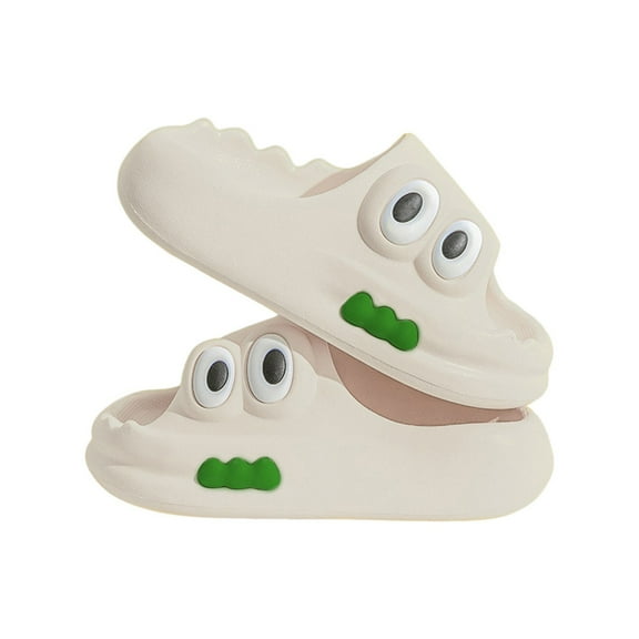 Hjtefg Kids Water Sandals - Dinosaur Design Toddler Footwear for Boys & Girls, Lightweight Breathable Quick-Dry Play Shoes,Color: White Size: 9-10 Years