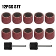 thumbnail image 1 of Lefu 12Pcs Sanding Ring with Rod Abrasive Rotary Tool Kit Sanding Drum Grinding Head, 1 of 8