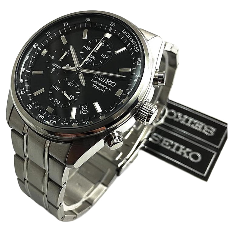 Seiko Men's SSB379 Chronograph Quartz Watch, Stainless Steel, 100m