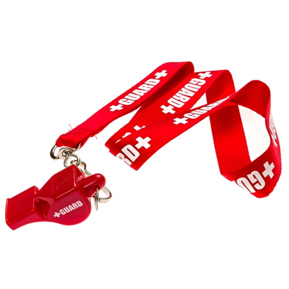 Silbato y cordón BLARIX con estampado (rojo y rojo)