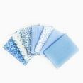thumbnail image 3 of 7 Pcs Tissu de Coton Floral Accessoires Faits à la Main 7 Pcs Imprimé Multicolore Couture*Courtepointe Style Mixte Tissu Tissage Uni Patchwork Ensemble de Fournitures pour la Maison Bleu, 3 of 9