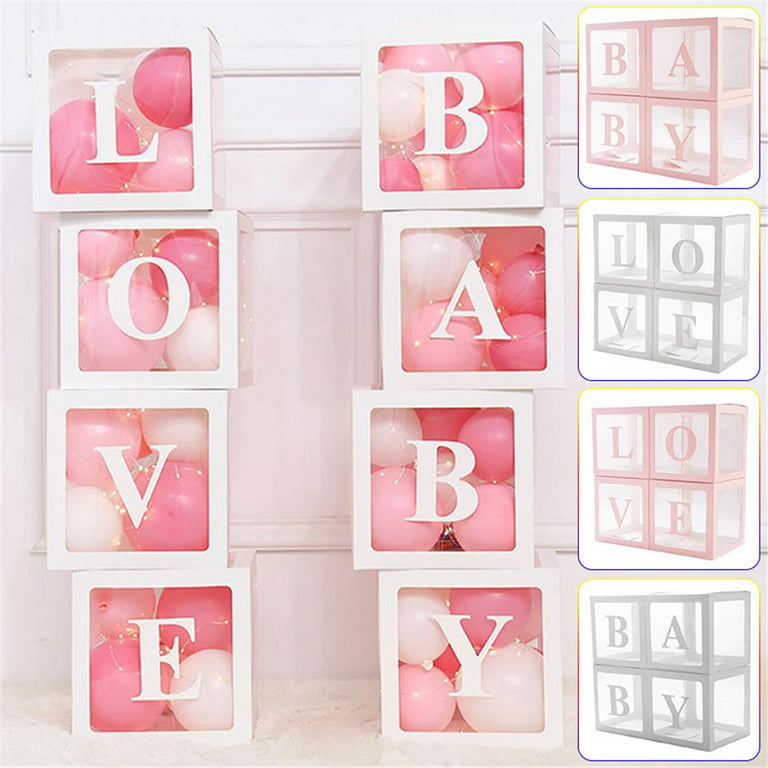 Baby Balloon Boxes Transparent Blocks Balloon In a Box for Kids