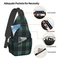 thumbnail image 3 of Women Men Scottish Tartan Plaid Crossbody Sling Bag Casual Chest Bakpack, 3 of 6